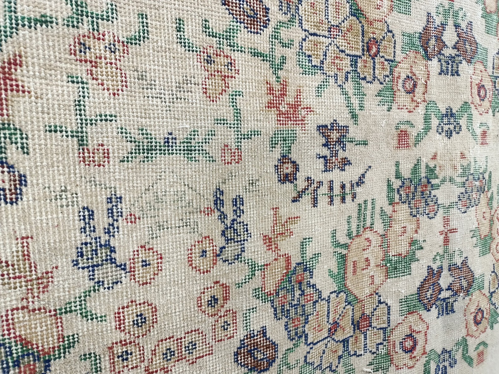 Handmade Turkish Rug Vintage Summer Theme Boho Decor 5.5×9.3 Ft VT5193