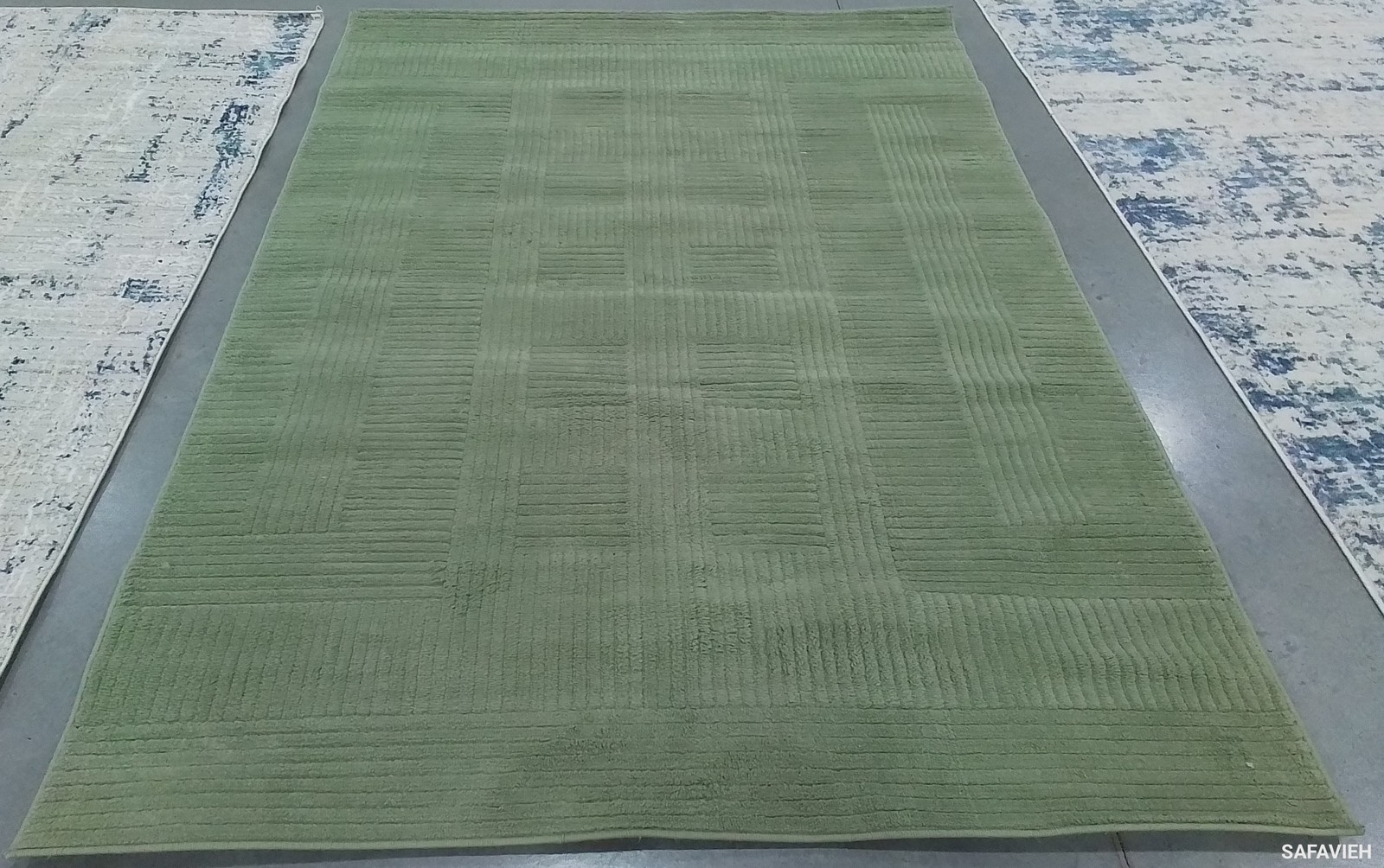 GREEN 5′-3″ x 7′-6″ Flaw in Rug, Reduced Price 1172791301 SLE686Y-5