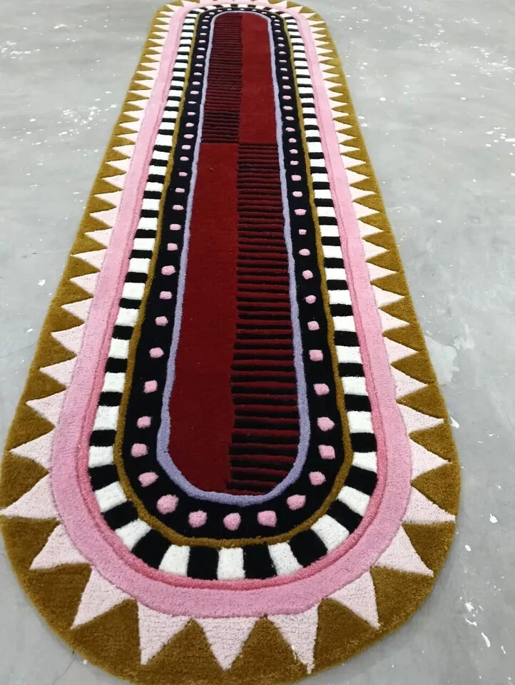 Traditional Design Runner Size Hand Tufted Rug Handmade Rug Pure 100%Nz Wool Rug