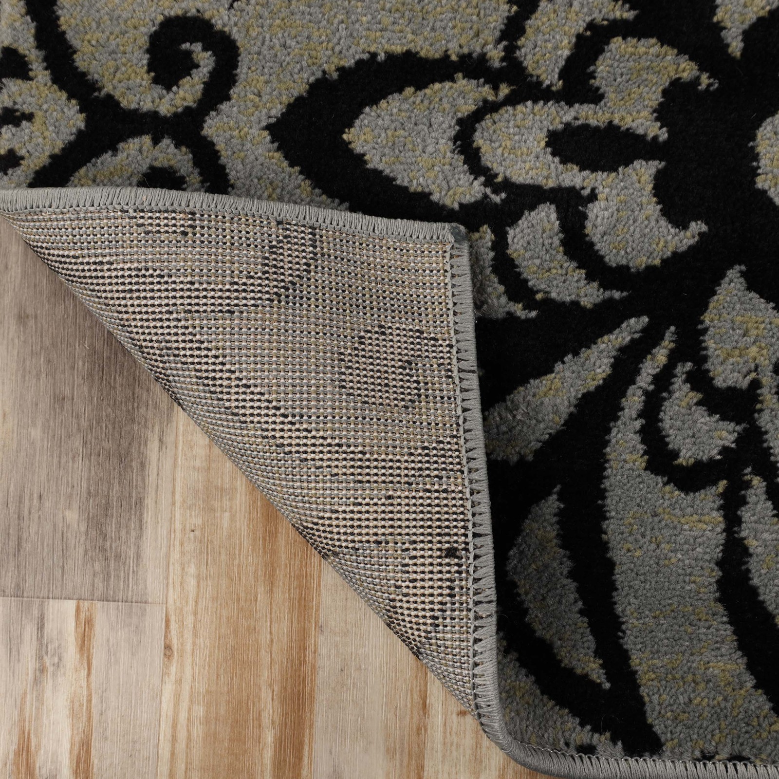 Leigh Modern Floral Medallion Foldable Washable Large Indoor Area Rug or Runner
