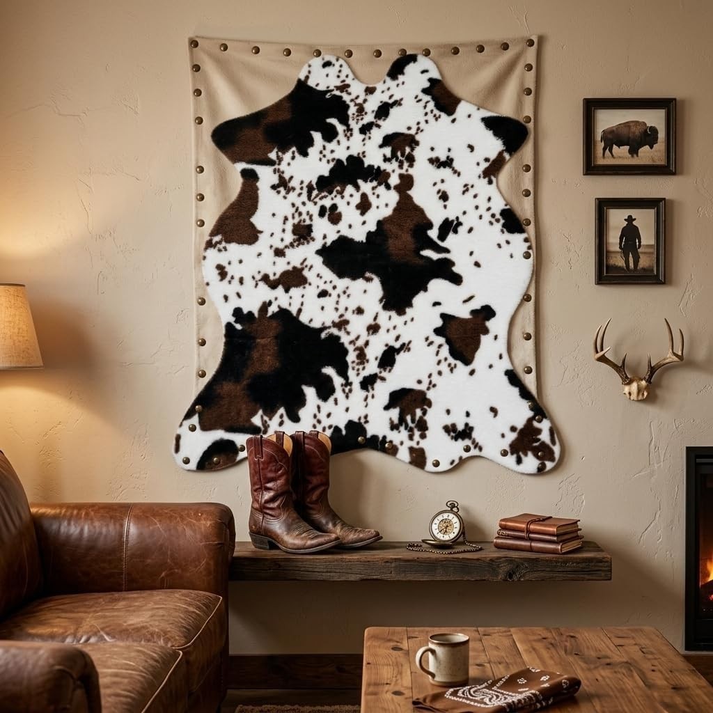 Durable Machine Washable Cow Print Rug 2’6″x3’7″ – Perfect Gift for Any Occasion