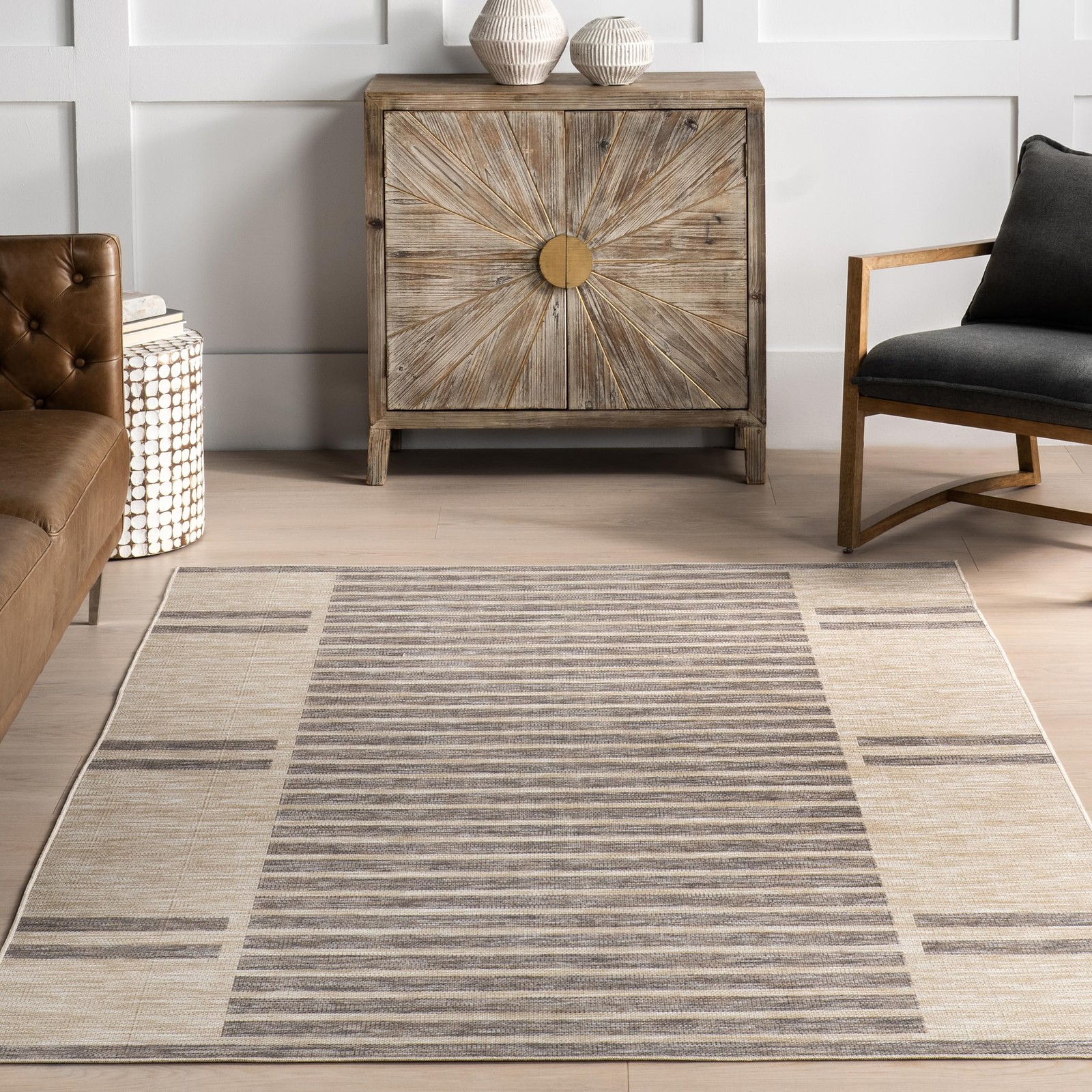 Nuloom Treasure Light Grey/Ivory 67 X 9 Geometric Soft And Cozy High Traffic