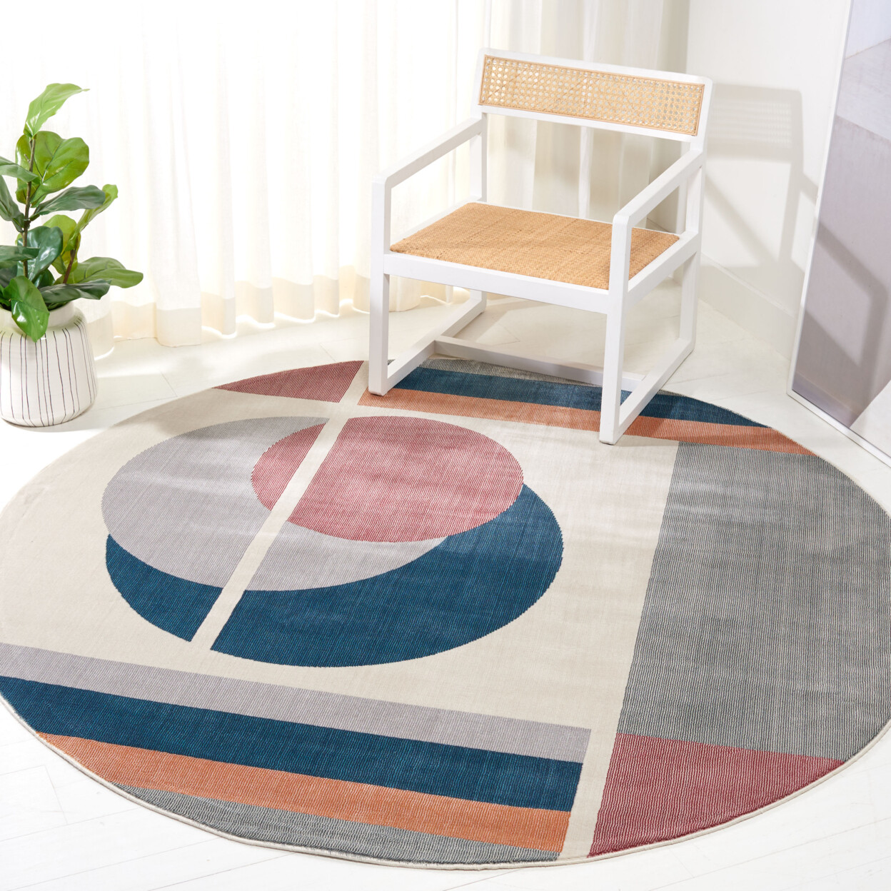 SAFAVIEH Orwell Collection ORW364B Beige / Dark Teal Rug