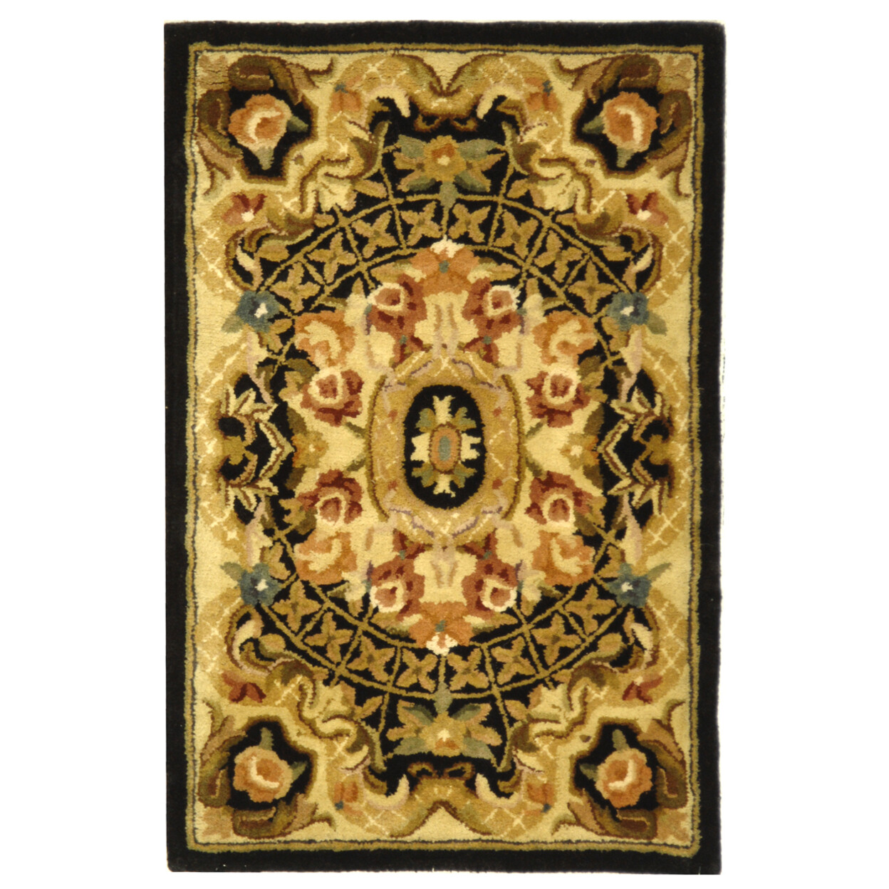 SAFAVIEH Classic CL304A Handmade Black / Gold Rug