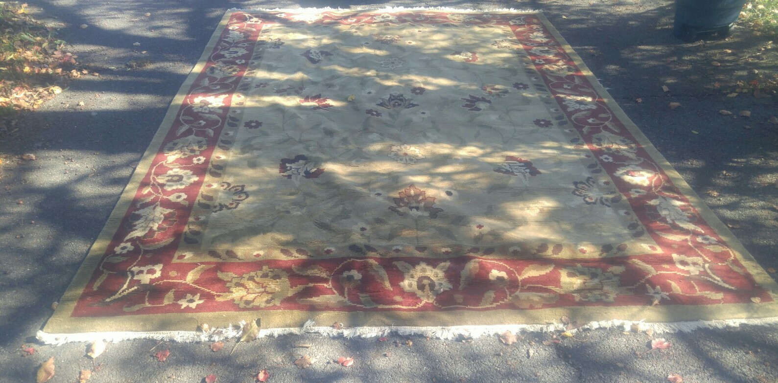 Hand Knotted Wool Rug Tapis 9×12 feet Camille Kaleen