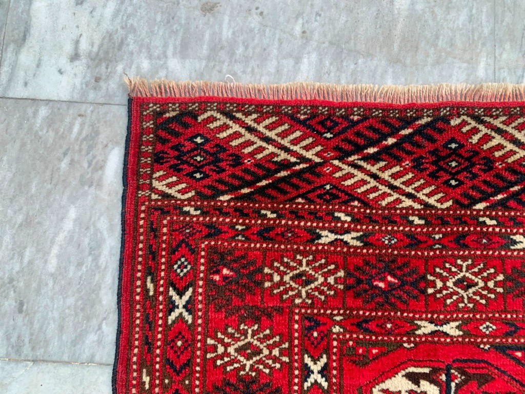 3×5 ft Vintage Afghan Rug Handwoven Rugs Geometric Rug Oriental Bukhara Wool Rug