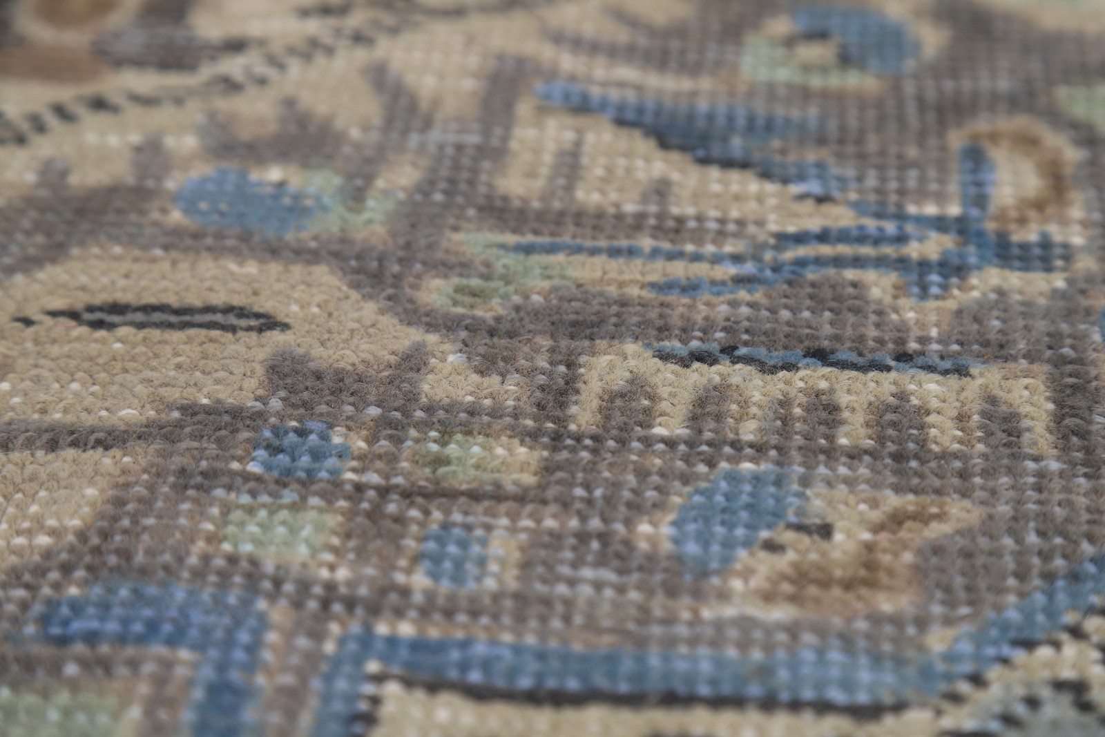 Blue Living Room Area Rug 7×10 Wool Handmade Over-Dyed Classic Vintage Carpet