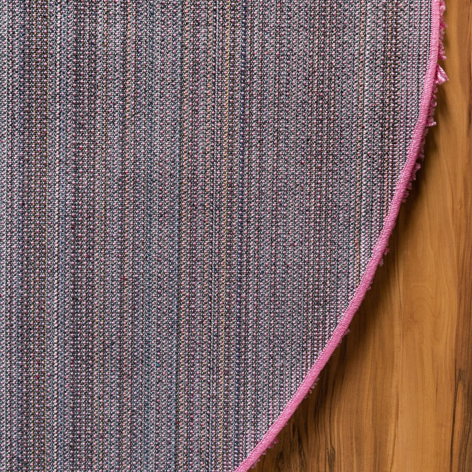 Unique Loom Solo Solid Shag Area Rug 5’1″ x 8′ Oval Taffy Pink Polypropylene