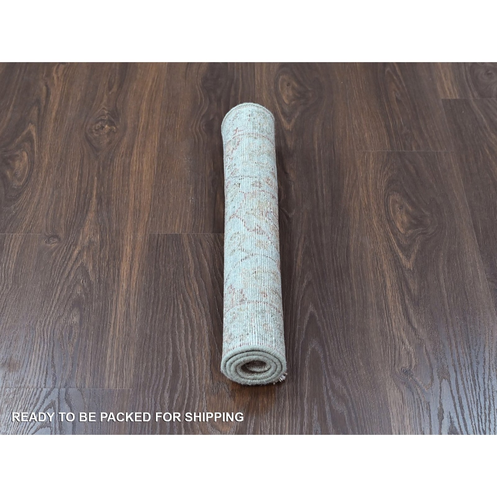 Hand Knotted Mat Rug 2’x3′ Gray Ziegler Mahal Design Pure Wool Zero Pile 10398