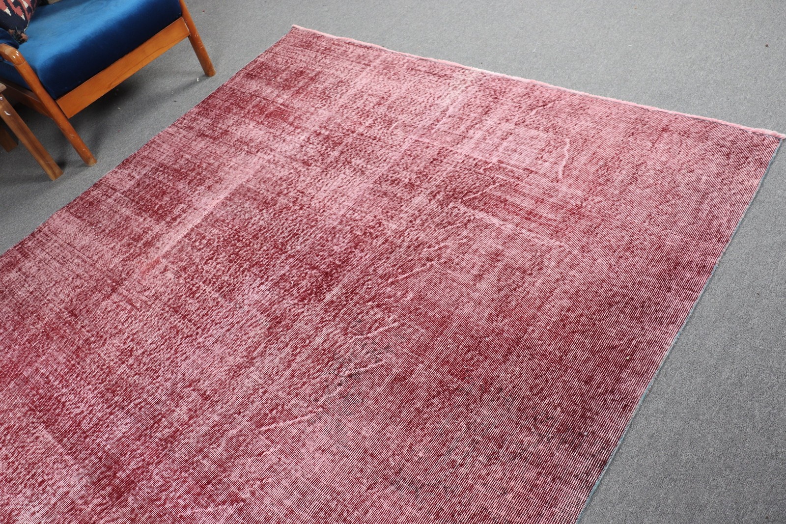 6,6×9,4 ft Turkish Rug, Rug Rug, Red Polka dot Rug Wool