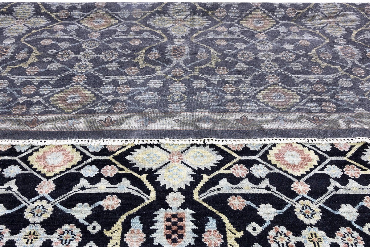 Handmade Floral Design Oversized Rug Wool Oriental Farmhouse Carpet 12X15 ft