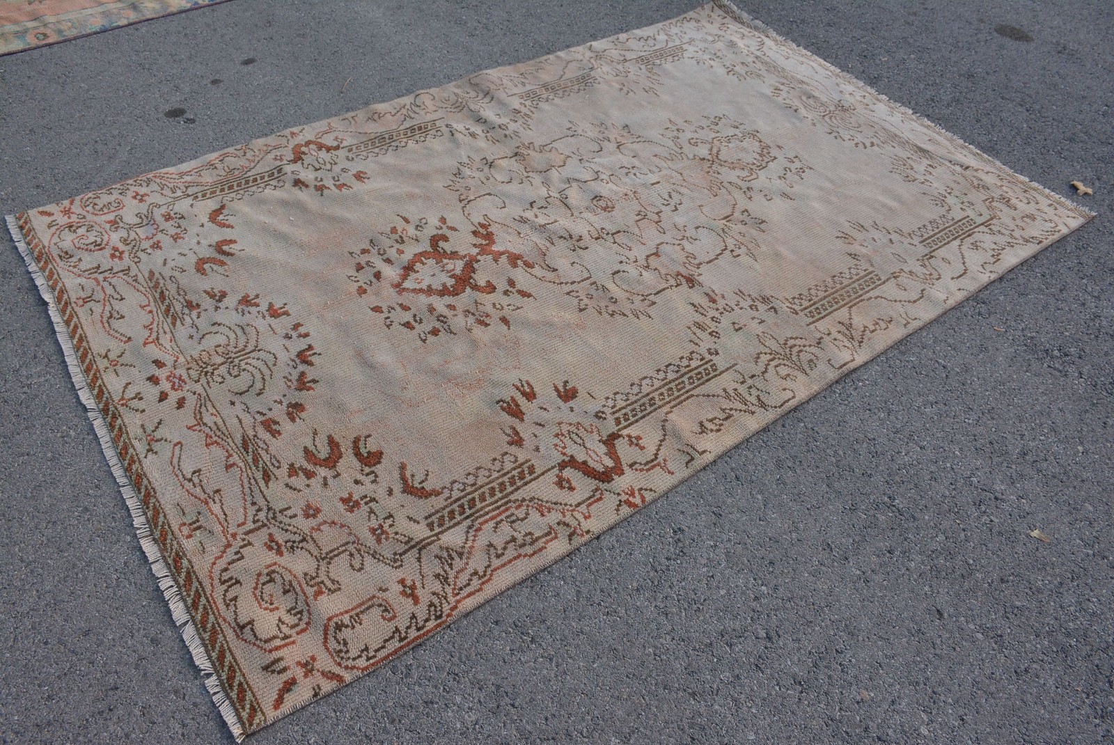 5,2×8,5 ft Rug, Turkish Rug, Vintage Brown Wool Floral Rug