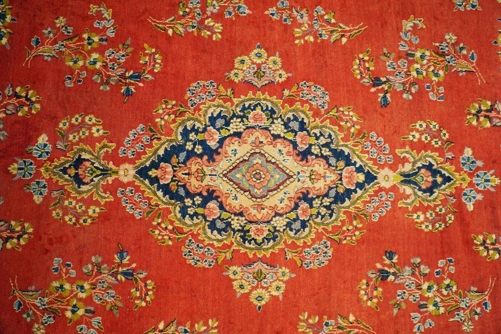 10′ x 13′ Red Semi-Antique Perssiaan Saroukk Rug 74598