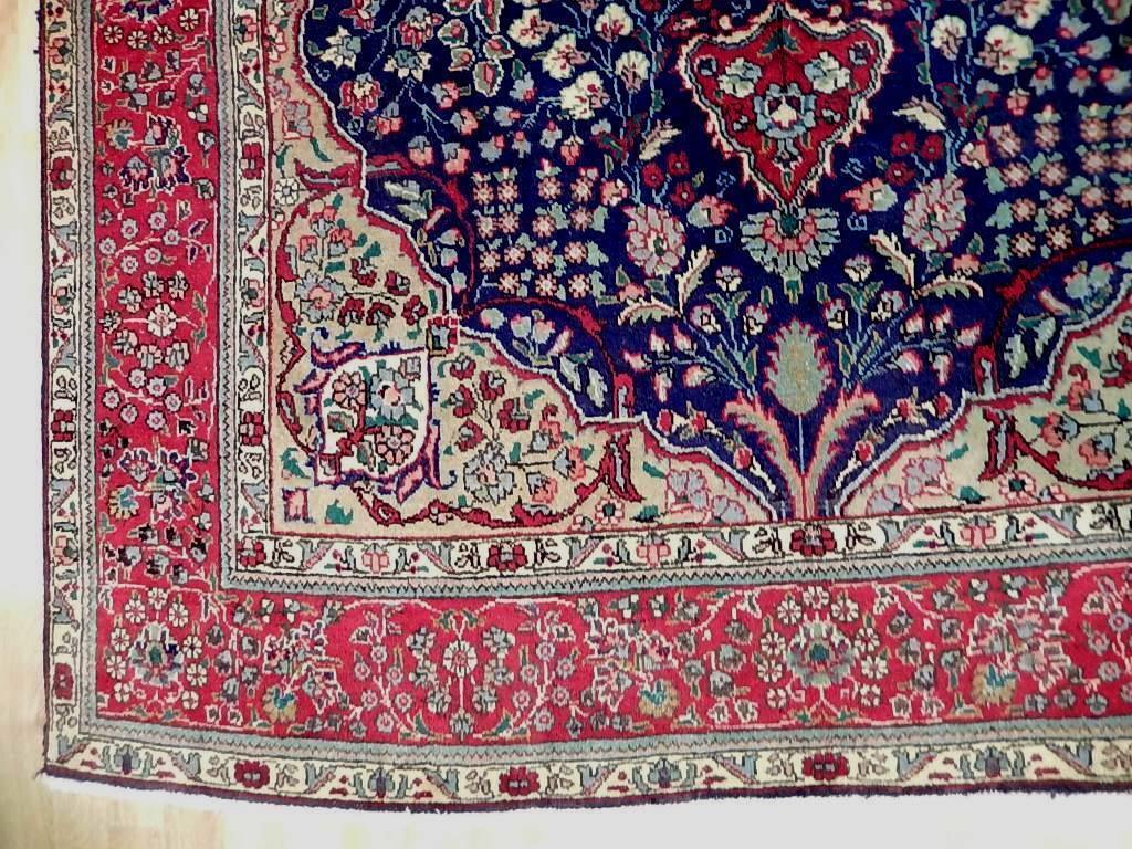 7×11′ Blue Semi-Antique Perssiaan Saroukk Rug 72068