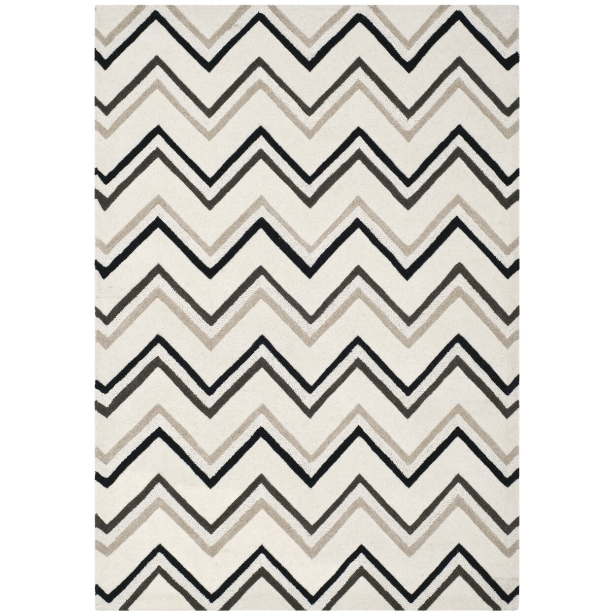 SAFAVIEH Cambridge CAM581B Handmade Ivory / Black Rug