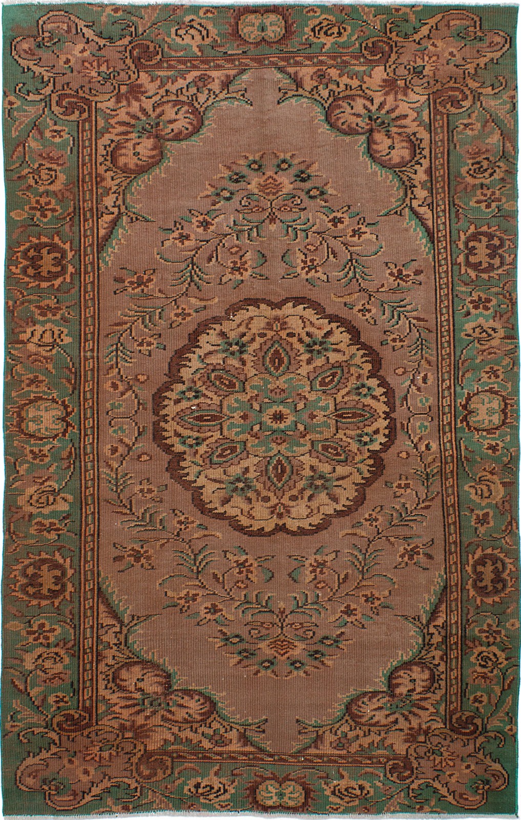 Vintage Hand-Knotted Area Rug 5’8″ x 9’0″ Traditional Wool Carpet