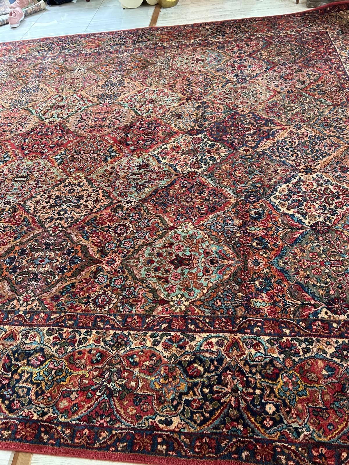 Karastan Rug 10 x 14 Multicolor Panel Kirman #717 Wool