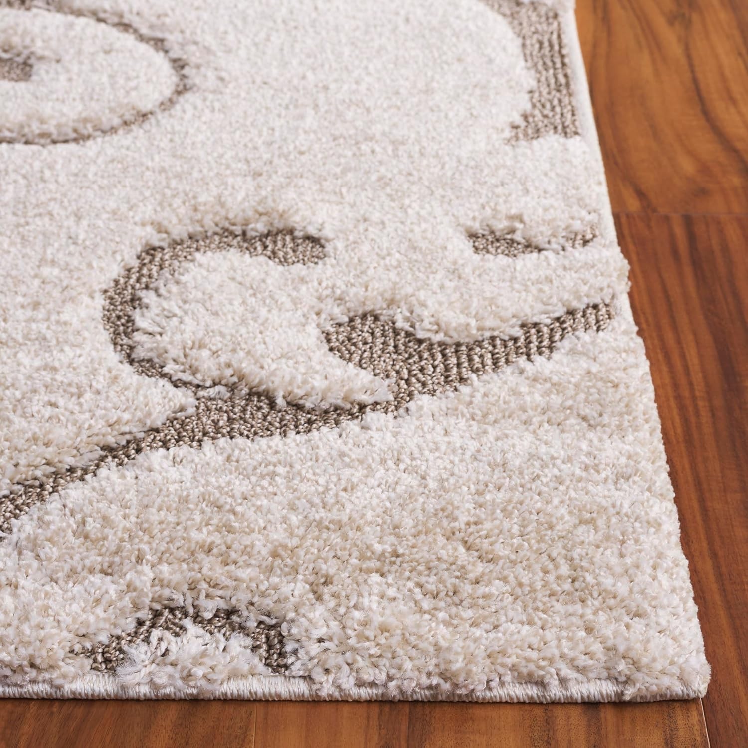 Florida Shag Runner Rug 2’3″ x 15′ – Cream & Beige, Non-Shedding, Easy Clean