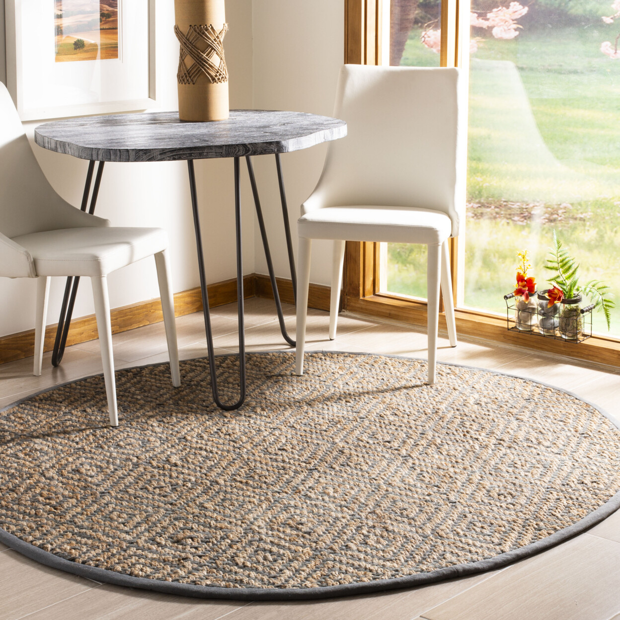 SAFAVIEH Natural Fiber NF181D Natural / Grey Rug