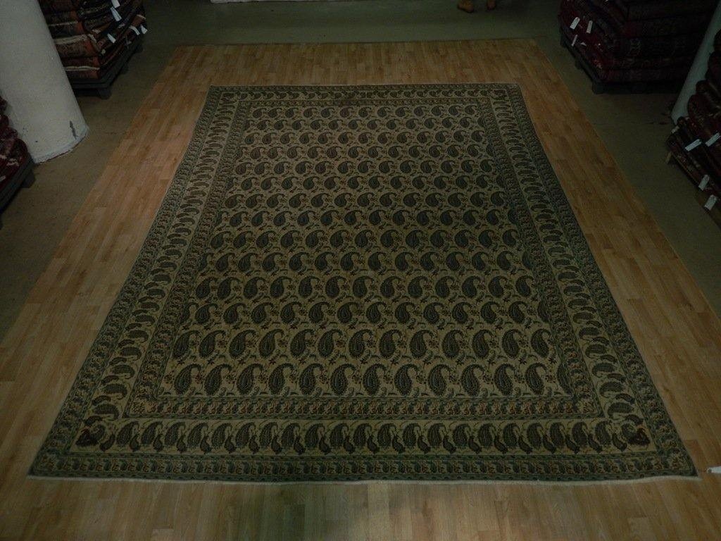 9′ x 12′ PAISLEY ALL OVER DESIGN Semi-Antique Perrsian Kermaan Rug 73572