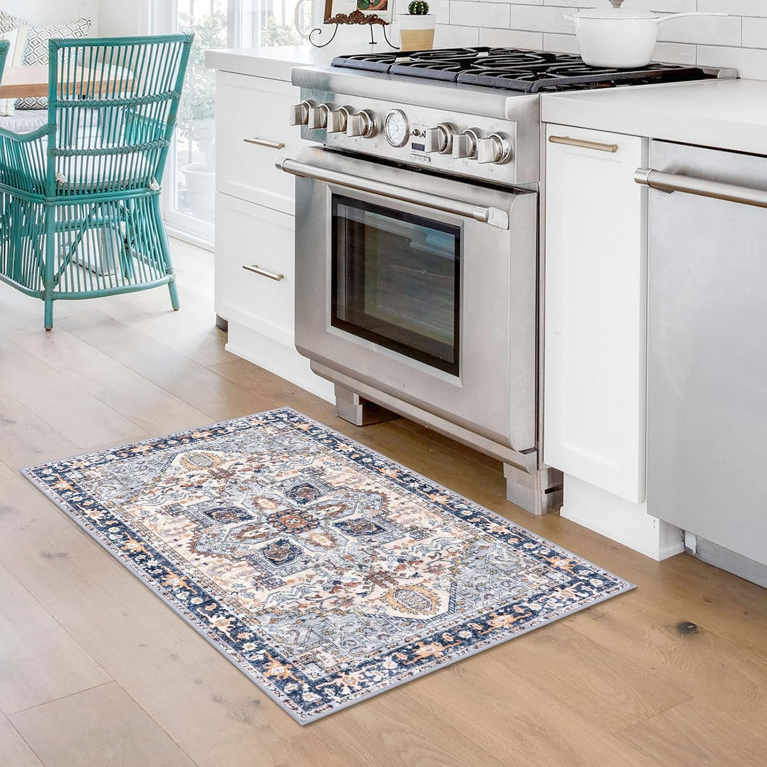 KOZYFLY Small Area Rug 2×3 Ft Rugs for Entryway Washable Boho Entry Rug Non Slip