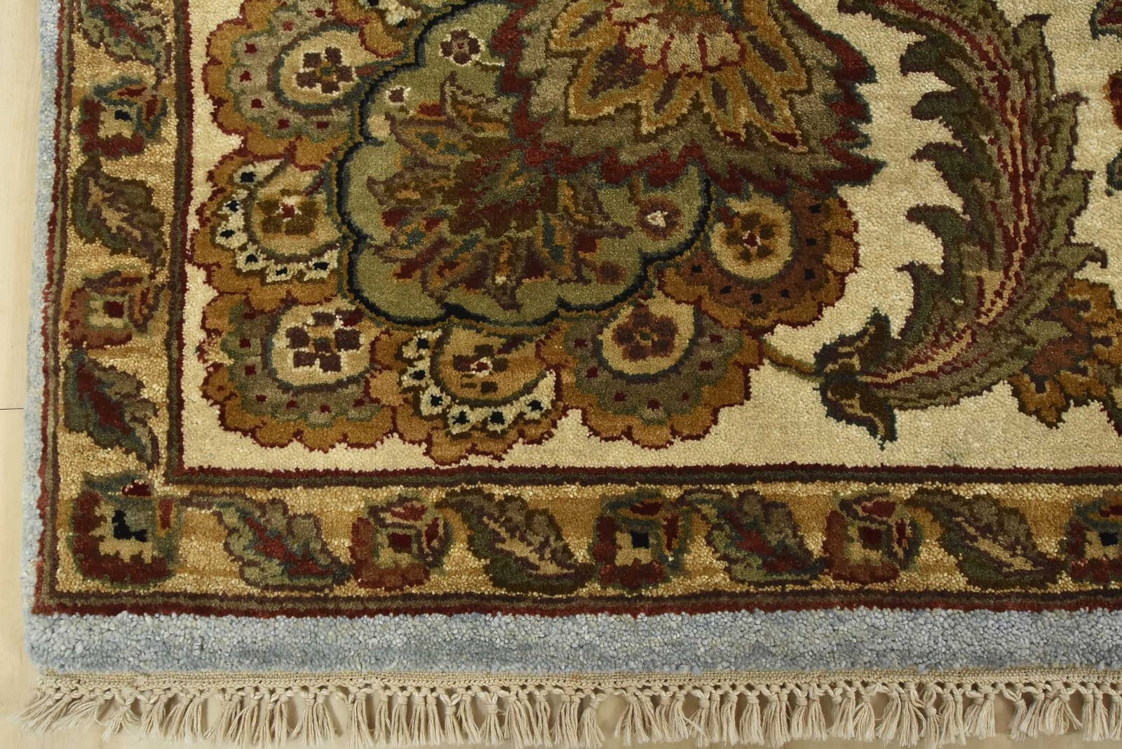 Agra Rug 8’1” x 10’8” Blue Wool Traditional Hand-Knotted Oriental Carpet