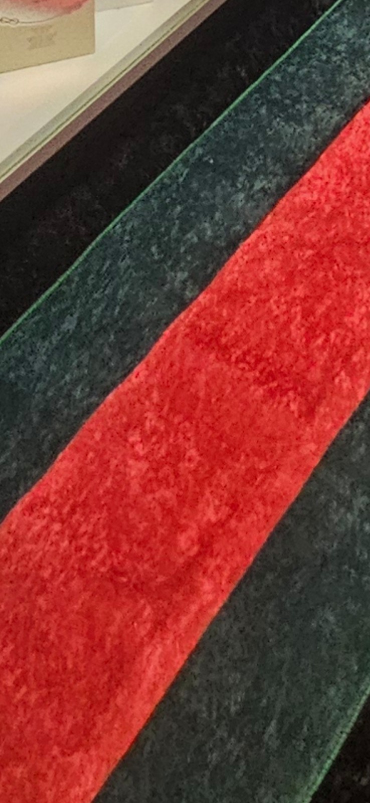 Red Green Runner, Minimalist Hall Rug, Modern Stripe Rug, Elegant Floor Mat