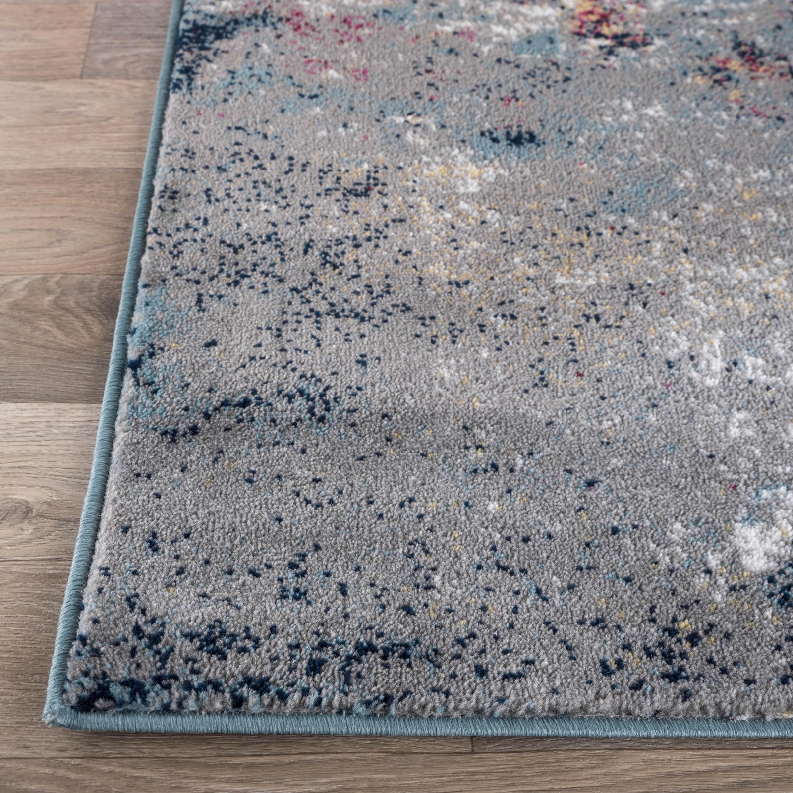 Modern Bohemian Watercolor Distressed Runner Rug – Multi 2′ x 7′ for Home Decor