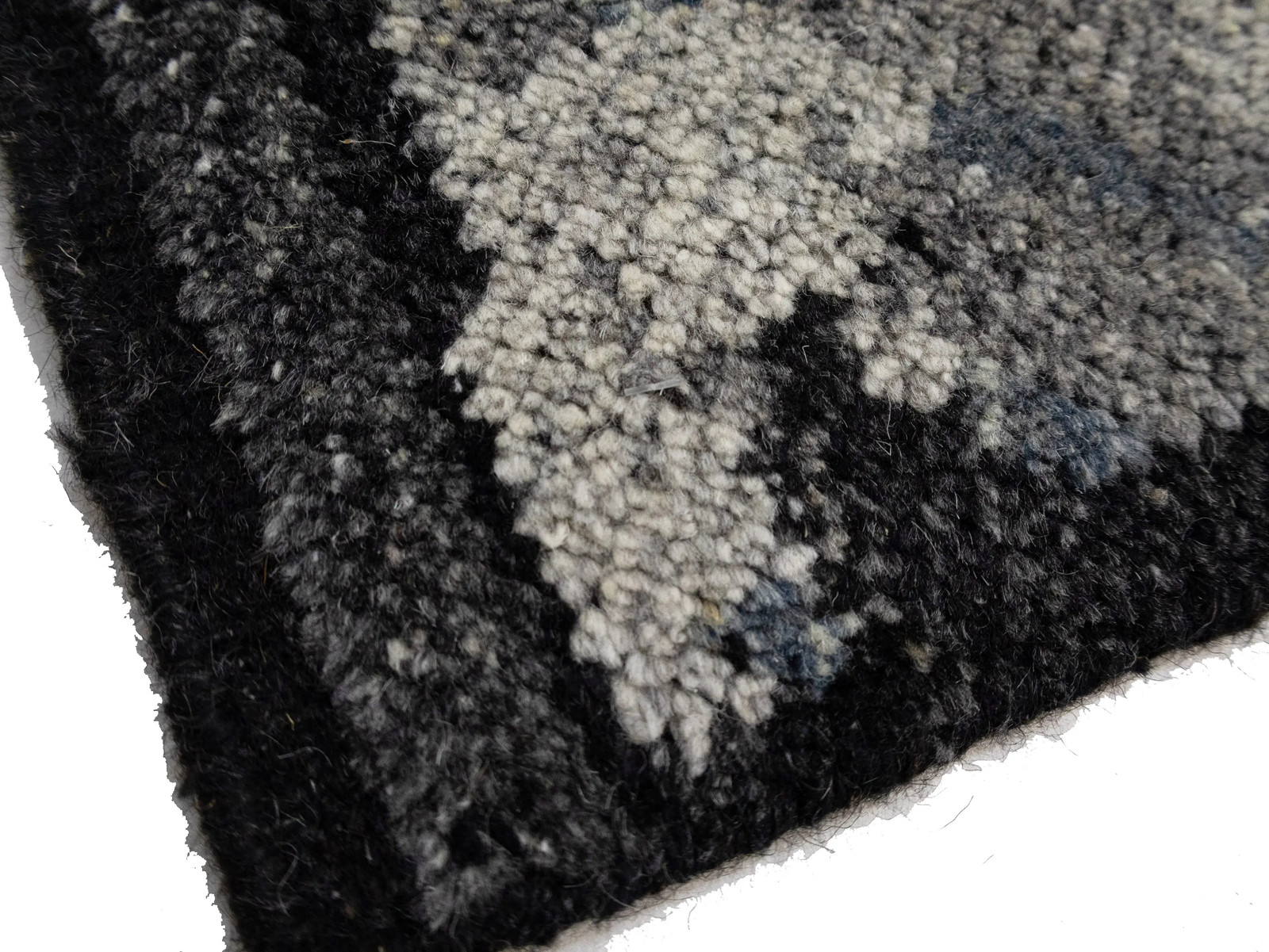 Bas-Relief Modern Area Rug 4X6 Gray Wool Hand Knotted Oriental Home Decor Carpet