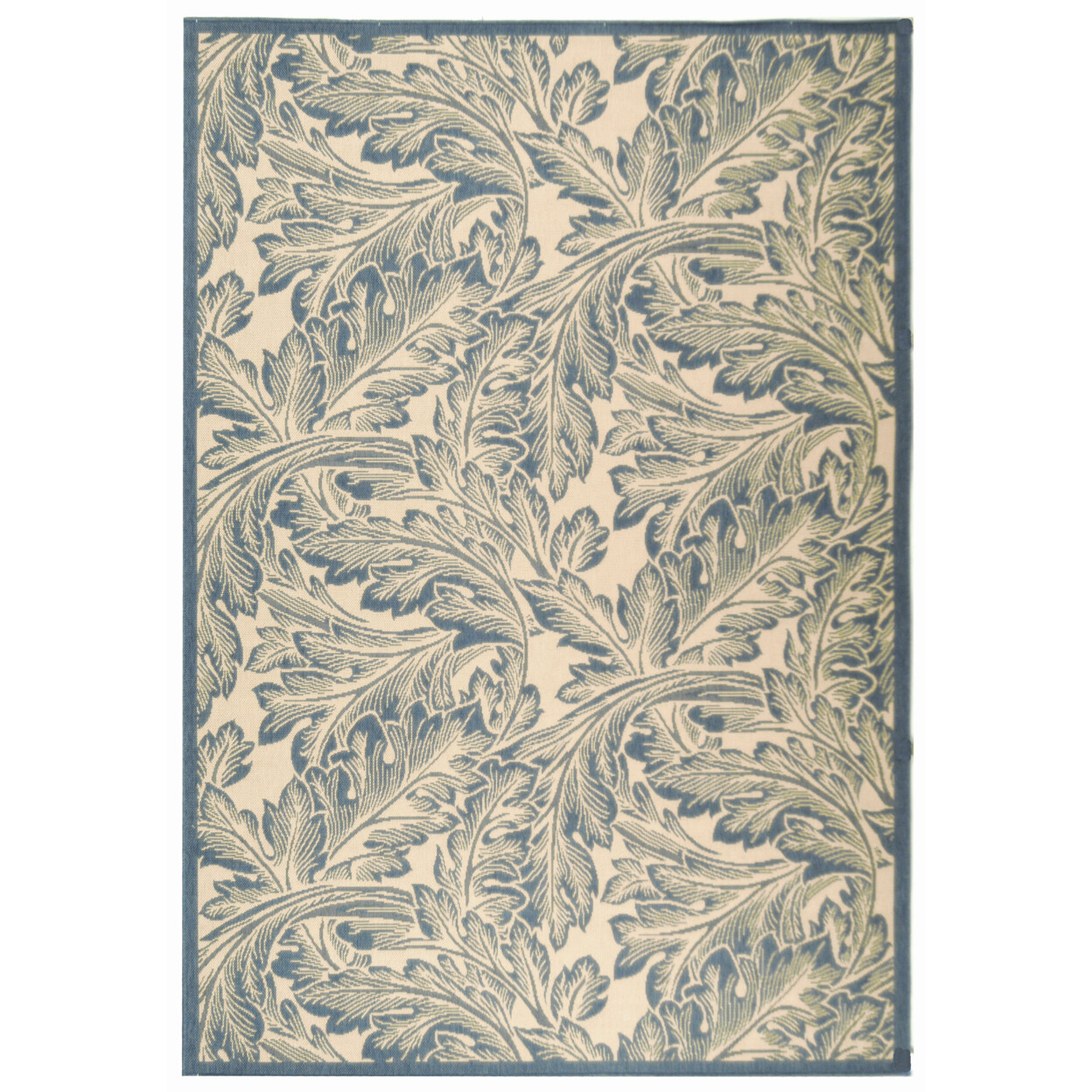 SAFAVIEH Outdoor CY2996-3101 Courtyard Natural / Blue Rug
