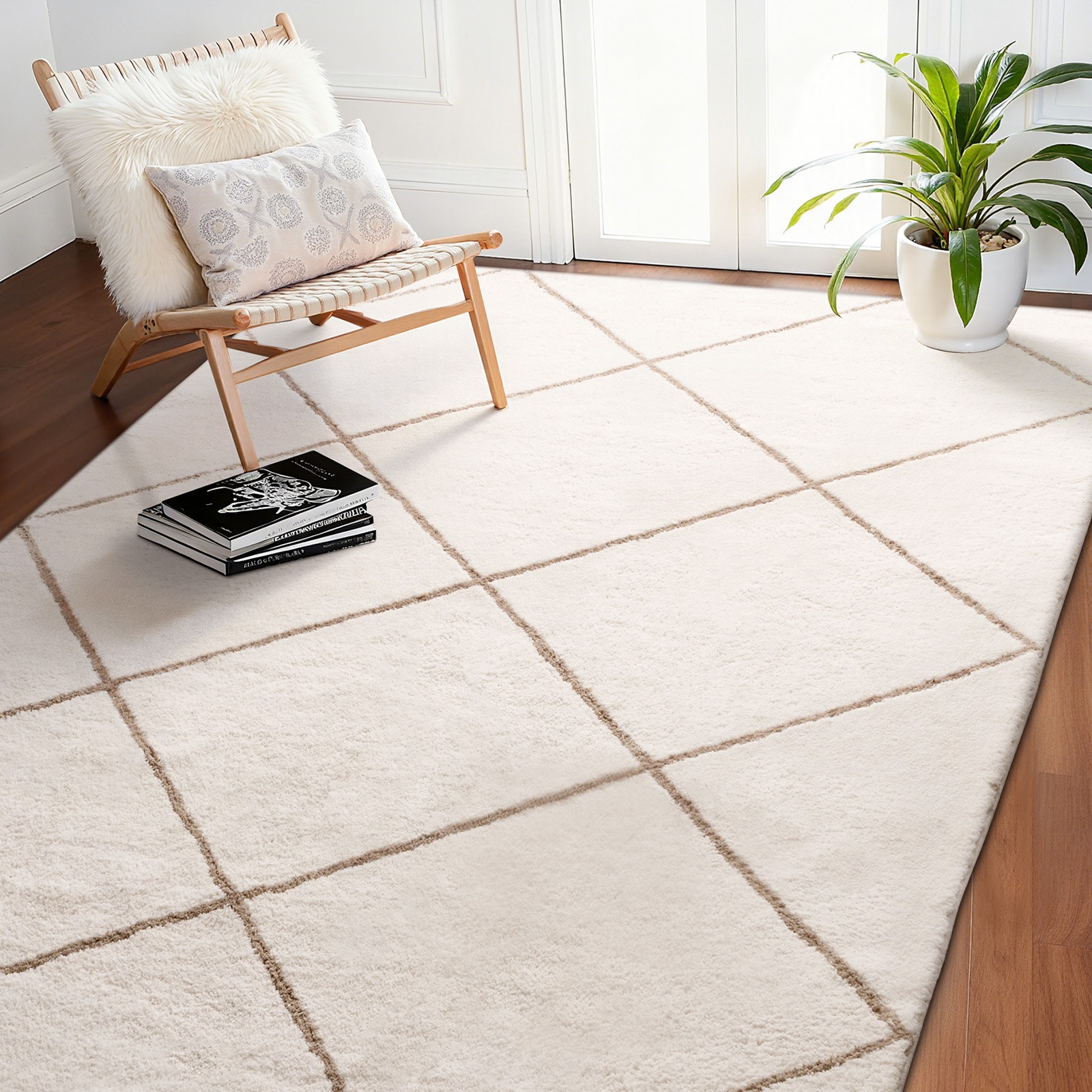 VEVOR Indoor Plush Area Rug 6 x 9 ft Plush Carpet for Living Room Bedroom Study