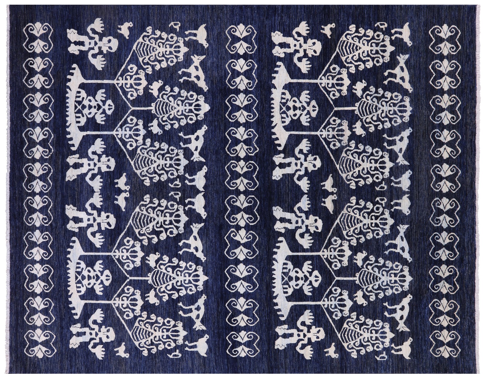 8′ 1″ X 10′ 0″ Tribal Gabbeh Handmade Wool Rug – Q10203