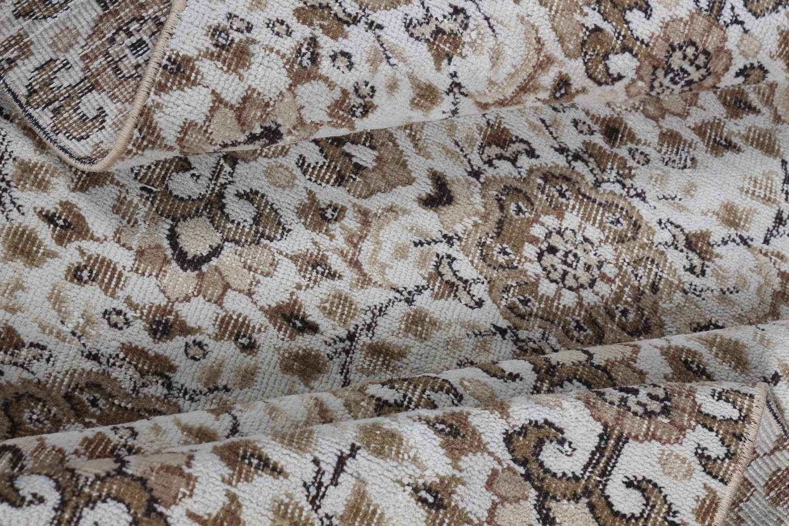 Turkish Rug, 4,2×8 ft Area Rug, Brown Moroccan Wool Vintage Rug
