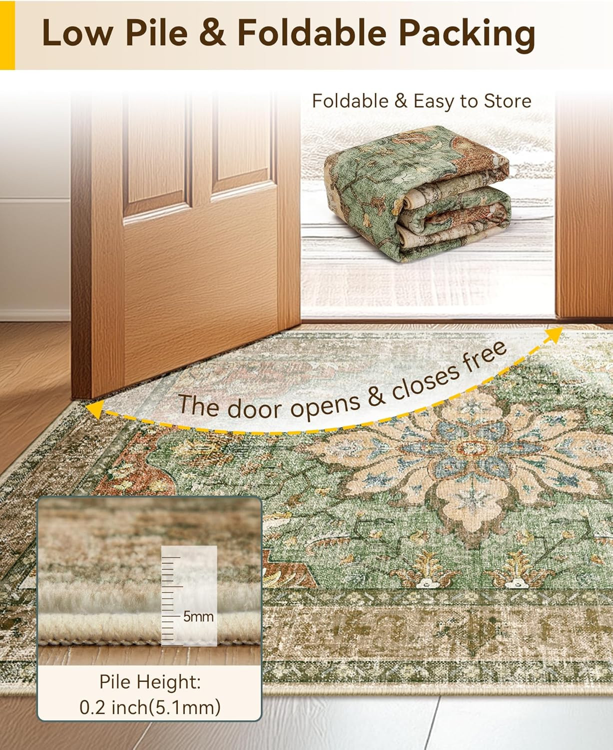 Area Rugs 2’X3′ Kitchen Rugs Entry Rug Small Rugs for Entryway Kitchen Bathroom