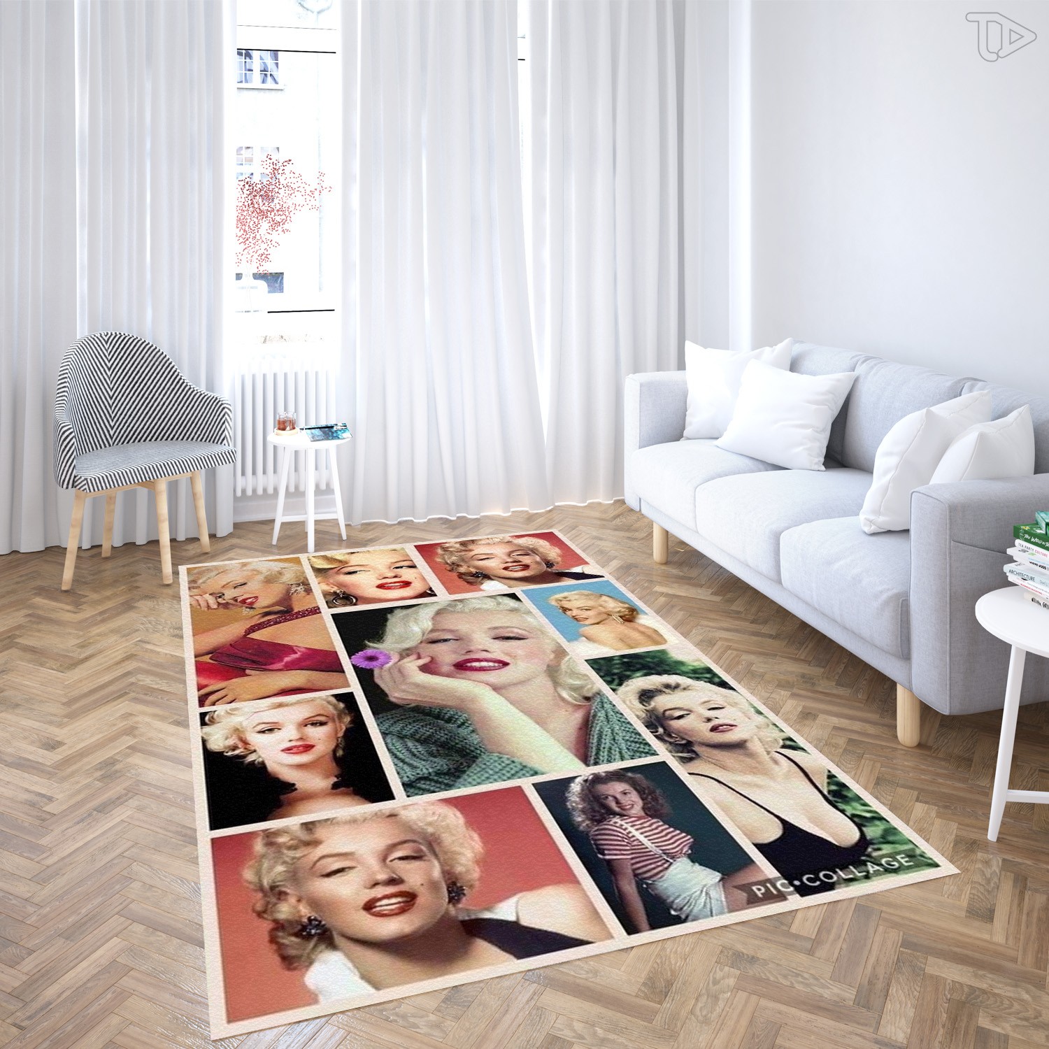 Eternal Marilyn Monroe Rug – Iconic Hollywood Blonde Bombshell Floor Art