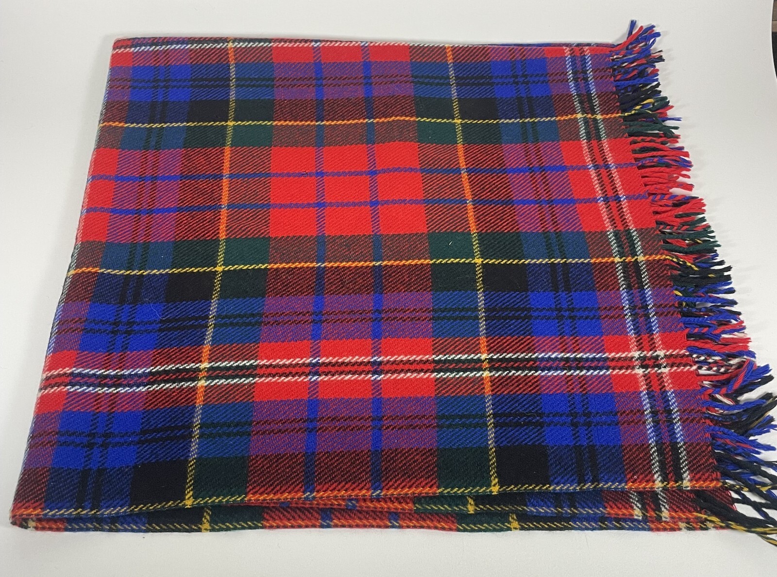 Monty Rug Alliance Textiles New Zealand 100% Wool “MacPHERSON” 56×52 Tartan Thro