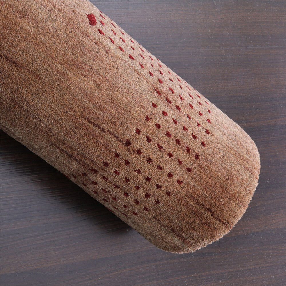 Eco-Friendly Hand Knotted Loom Wool Area Rug Contemporary Light Brown BBH BBL005