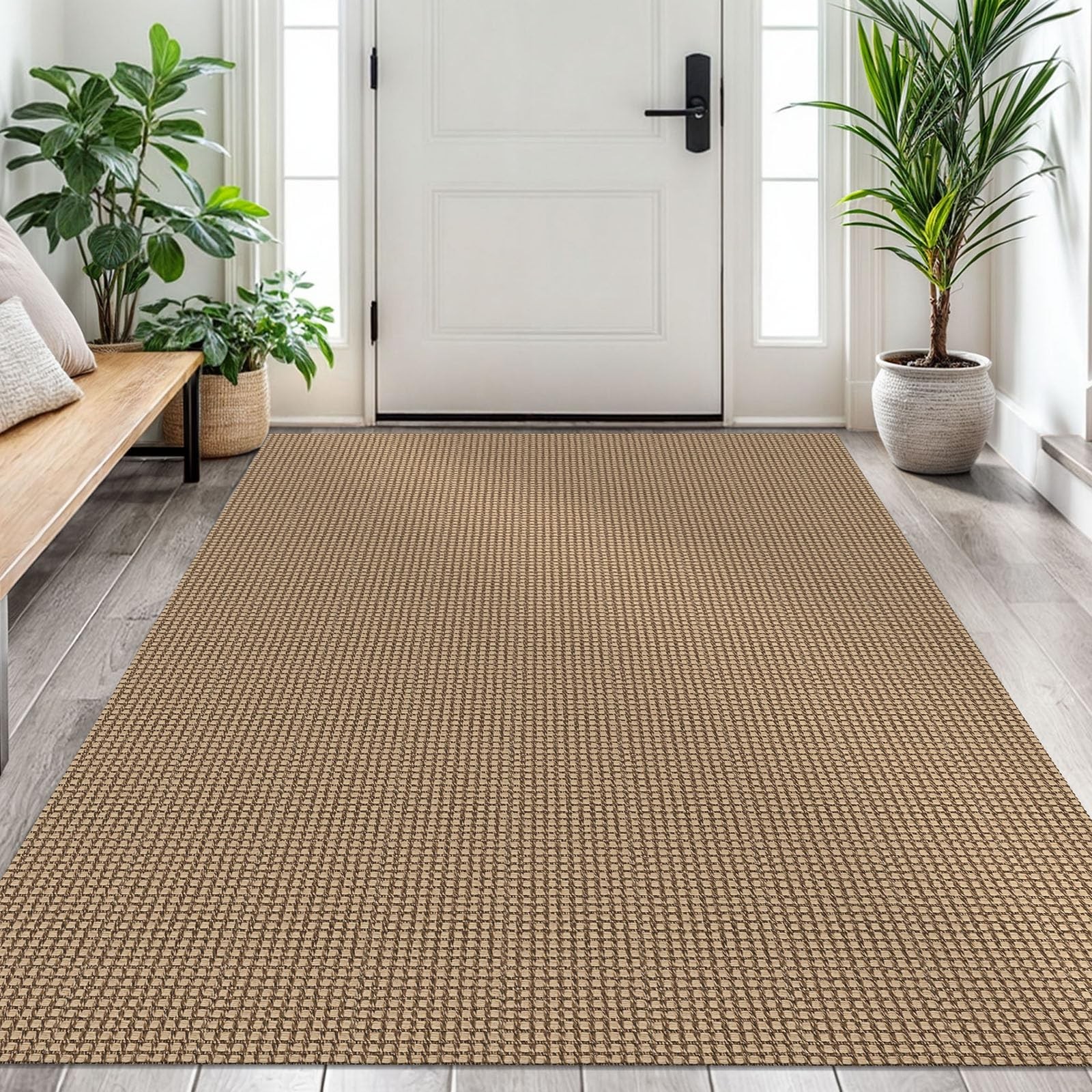 Woven Area Rug 4×6 Ft Washable Rugs for Entryway Non Slip Braided Throw Rugs …