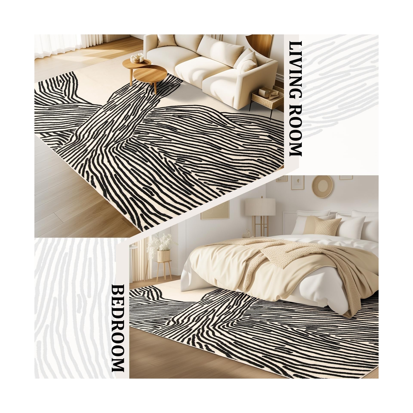 YIHOUSE 8×10 Ft Area Rugs Non-Shedding Washable Rug, Bedroom Living Room Di