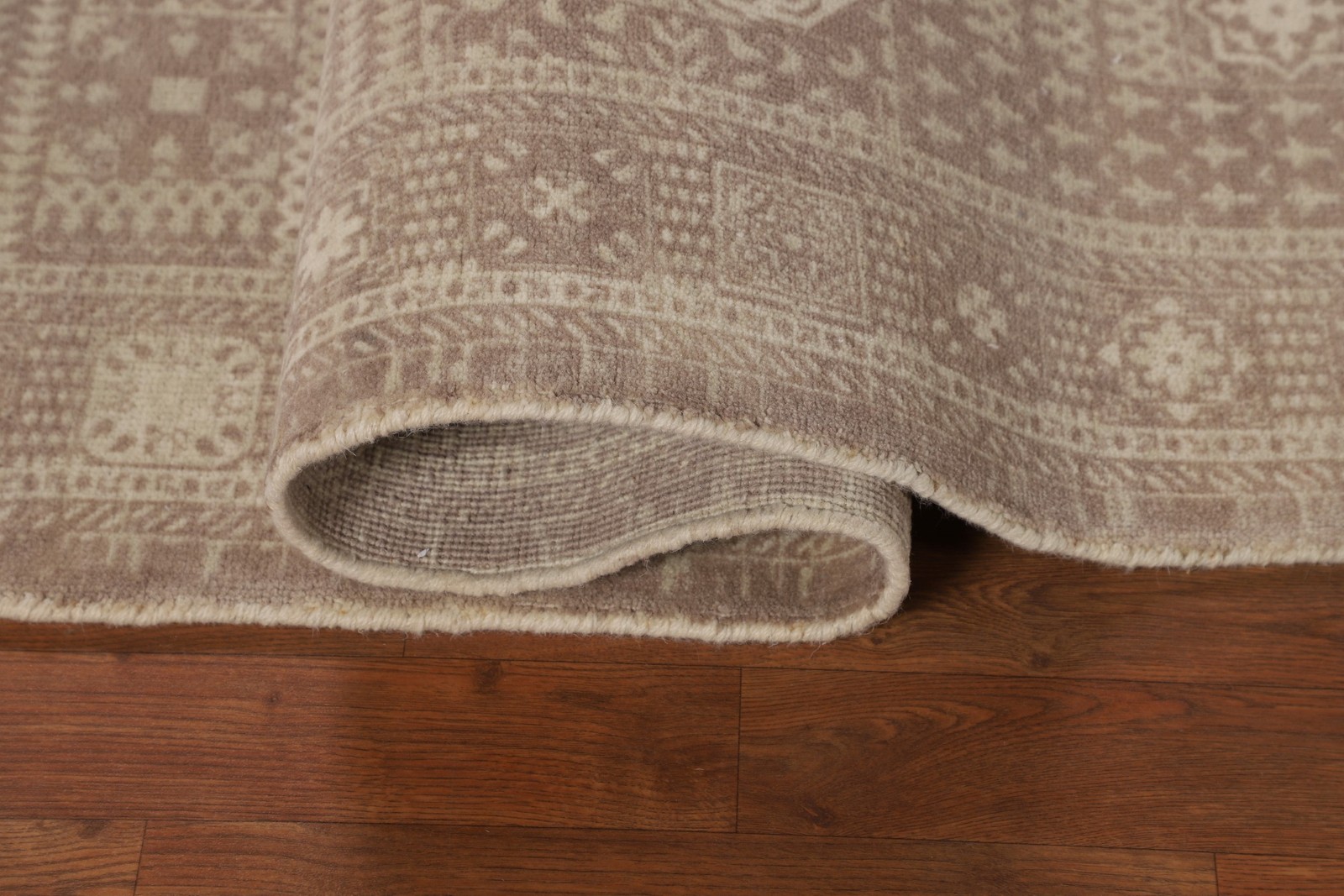 Geometric Wool Handmade Area Rug 5×8 Home Decor Oriental Brown Carpet