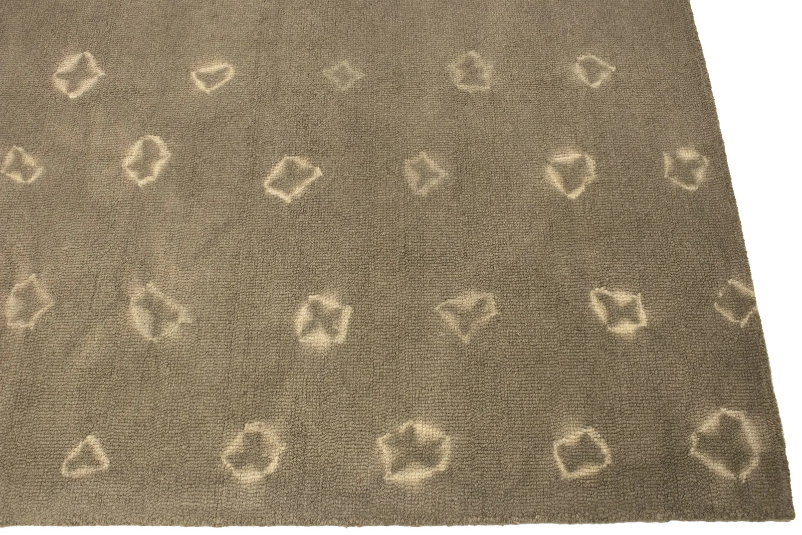 5X8 Abstract Beige/Khaki Tie-Dye Contemporary Modern Rug Hand-Tufted Carpet