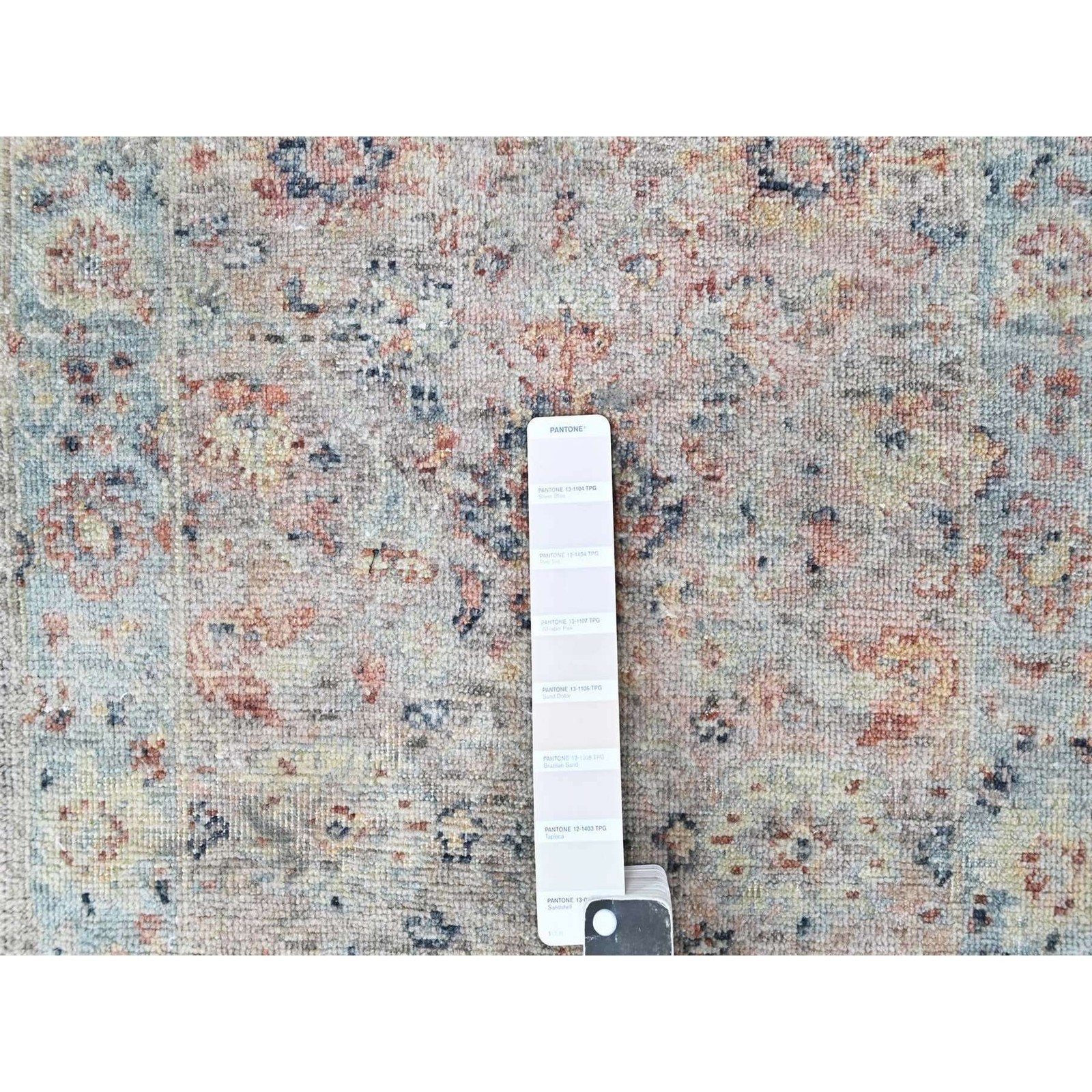Hand Knotted Mat Rug 2’x3′ Pink Ziegler Mahal Design Zero Pile Distressed 10399