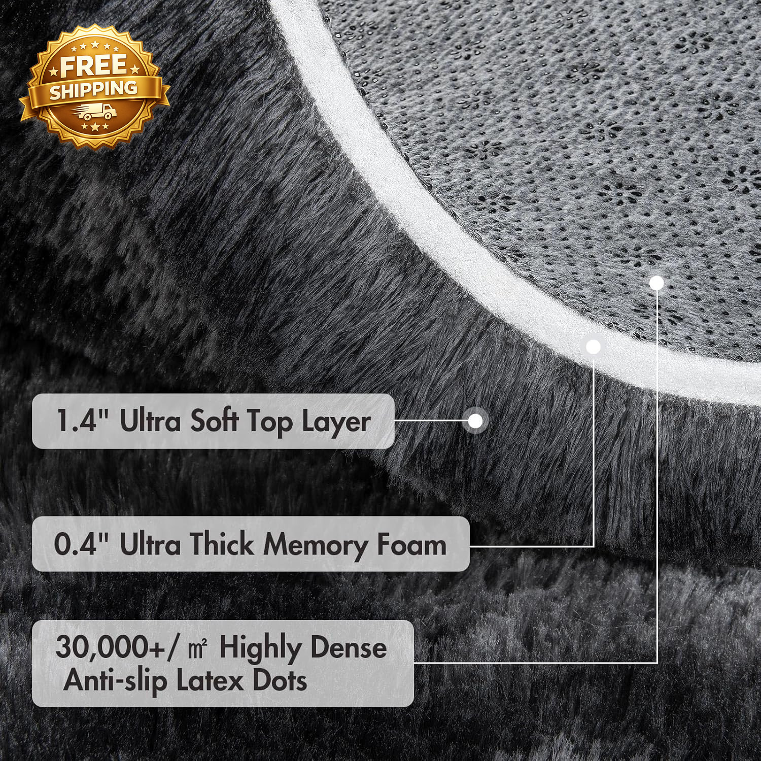 6X9 Ft Shag Rugs for Living Room Decor Tie-Dyed Ultra Soft Fluffy Furry Area Rug