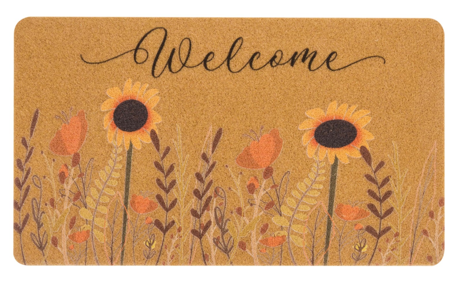 KorhLeoh Fall-Sunflower-Doormat-Welcome-Door-Mat – Flower Indooor-Outdoor-Coi…