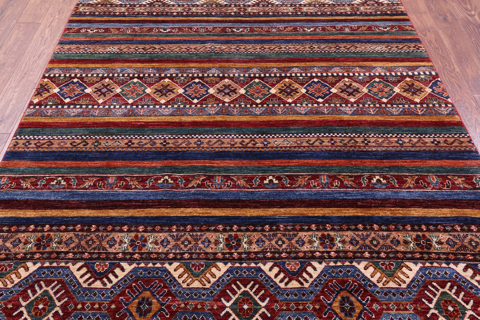 Khorjin Super Kazak Hand Knotted Rug 5′ 10″ X 8′ 4″ – Q18719