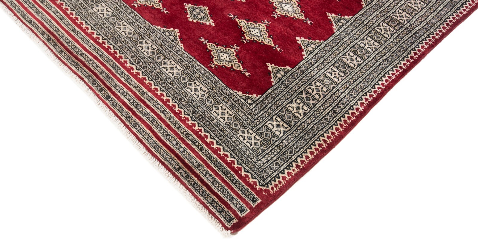 Pakistan Bokhara 75 3/16×53 1/2 in Handwoven Oriental Fine Carpet Rug Red