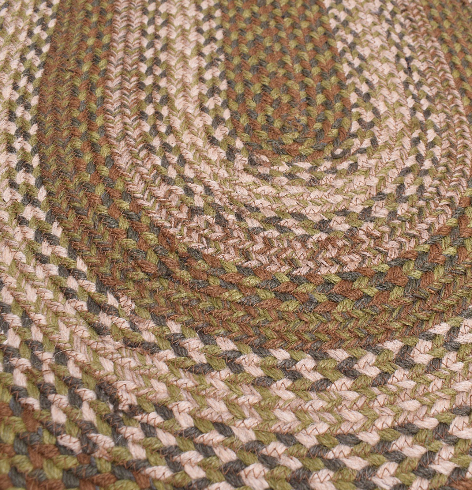 Green Braided Jute Area Rug Farmhouse / Primitive Round Runner Oval Rectangle