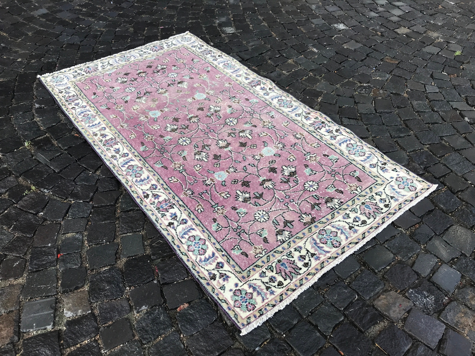 6.7 X 3.7 Ft Turkish Area Rugs Vintage Area Rug Kitchen Rug Bohemian Area Rug