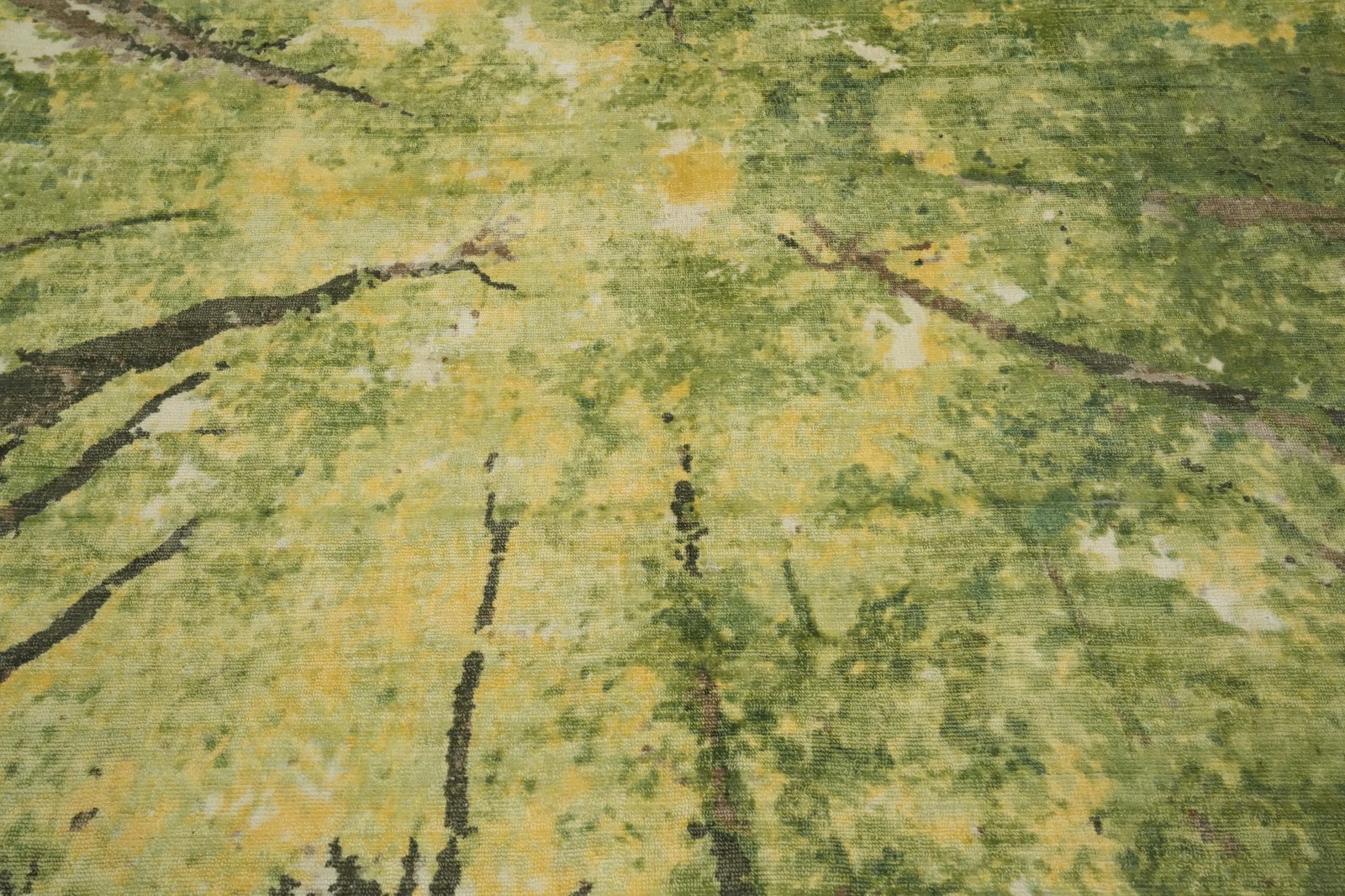 Handmade Multicolor Silk Carpet Nature Print Modern Rug 5×8 Ft Abstract Area Rug