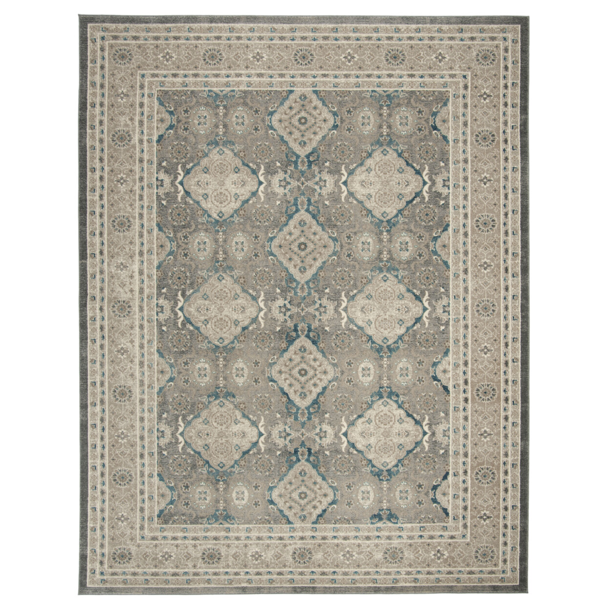 SAFAVIEH Sofia Collection SOF366B Light Grey / Beige Rug